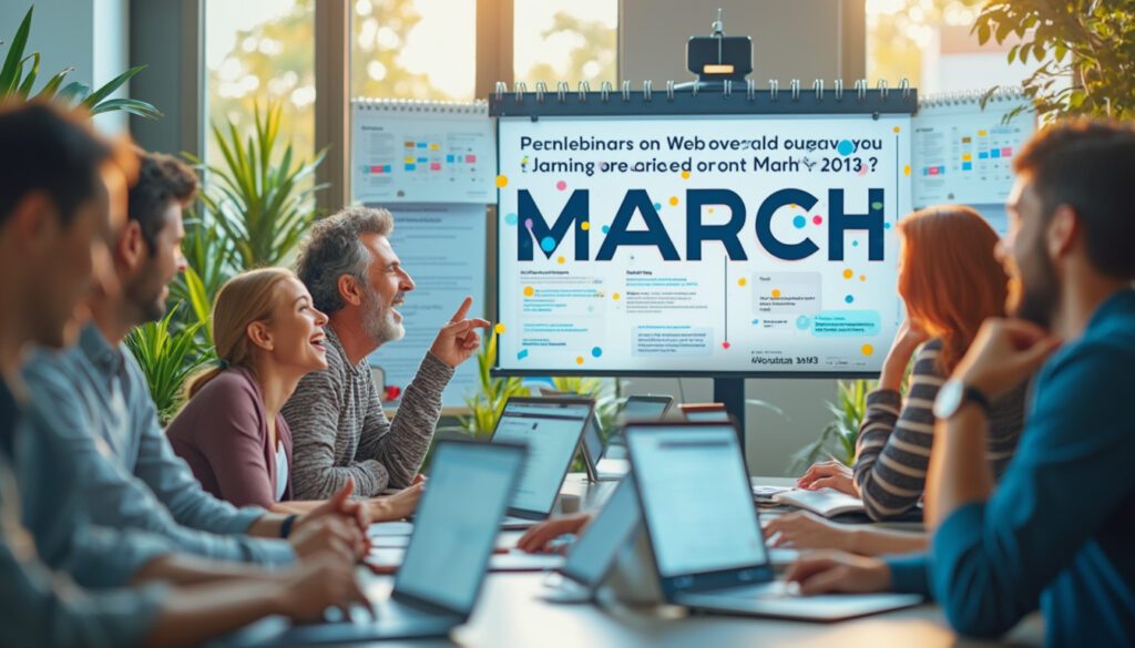 découvrez nos webinaires gratuits en mars 2025, dédiés à l'apprentissage et au développement personnel. ne manquez pas cette opportunité d'enrichir vos compétences et d'échanger avec des experts du domaine.