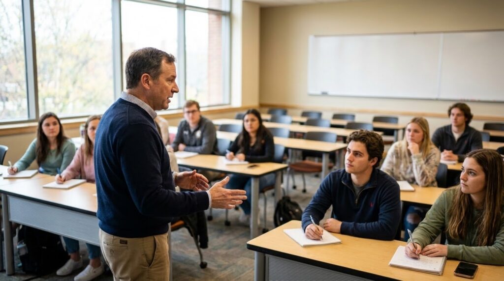 Des élèves en train de suivre un cursus dans une université