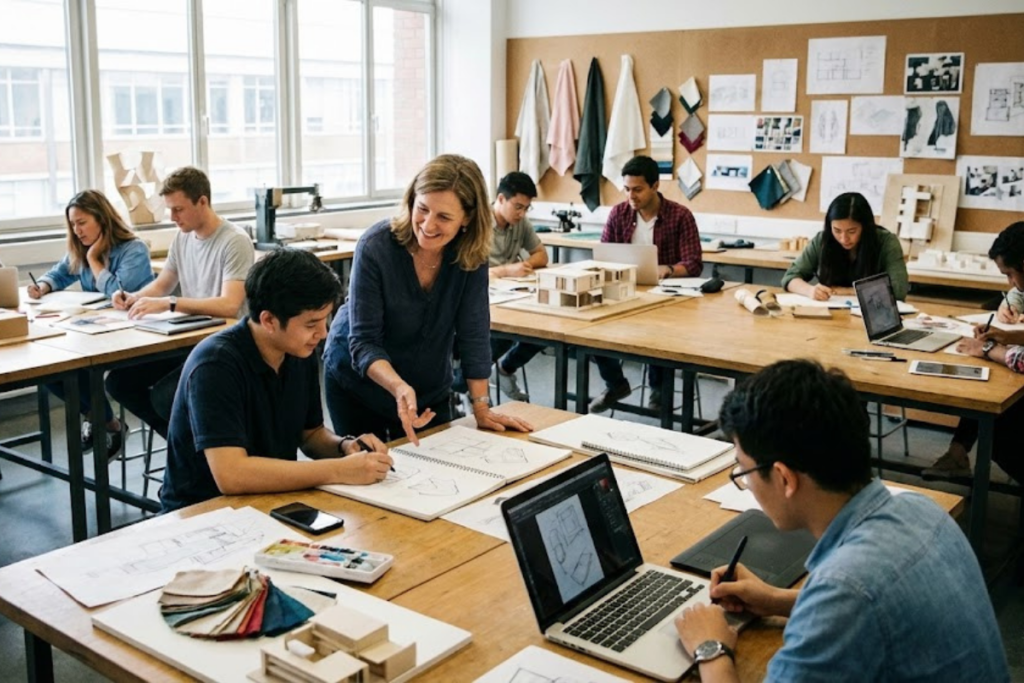 L'enseignement dans une école de design à Paris