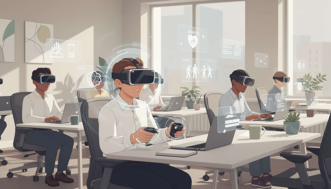 découvrez notre nouvelle formation en réalité virtuelle pour mieux gérer la détresse au travail et améliorer le bien-être professionnel. formation innovante et immersive.