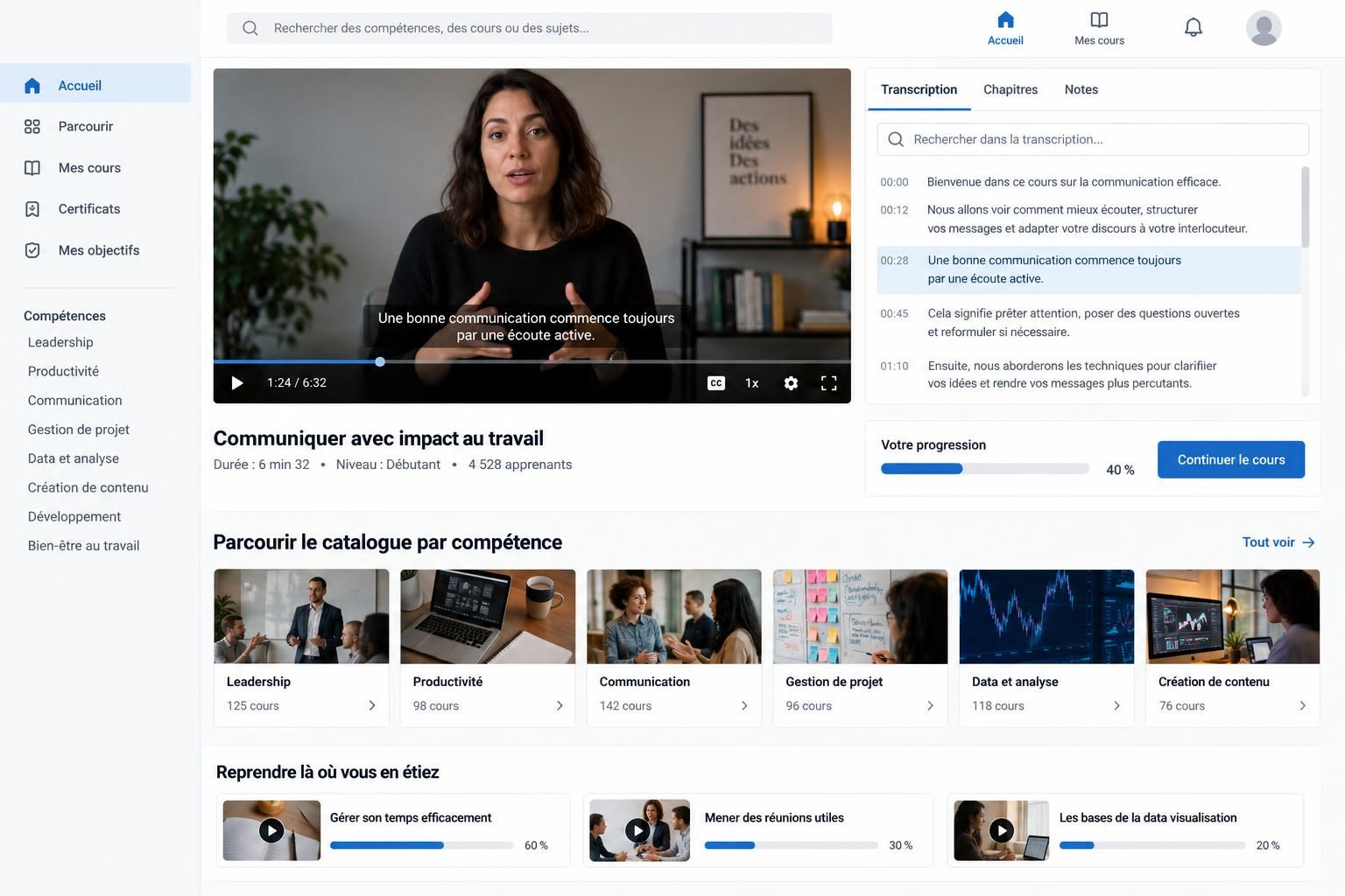découvrez linkedin learning, ses cours en ligne, ses fonctionnalités et ses avantages pour développer vos compétences et faire évoluer votre carrière.