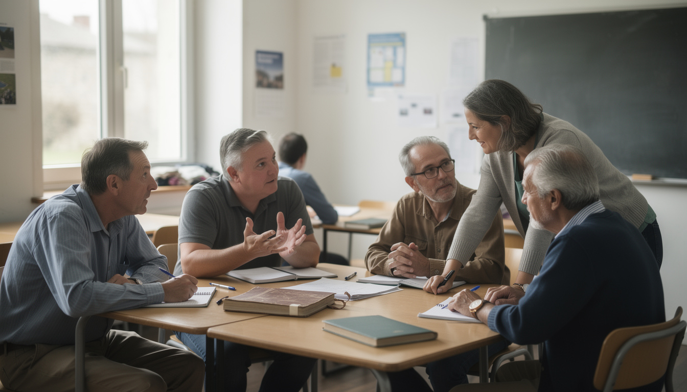 à roudour, une cinquantaine de stagiaires font leur rentrée et se réunissent autour de la langue bretonne pour apprendre et échanger.
